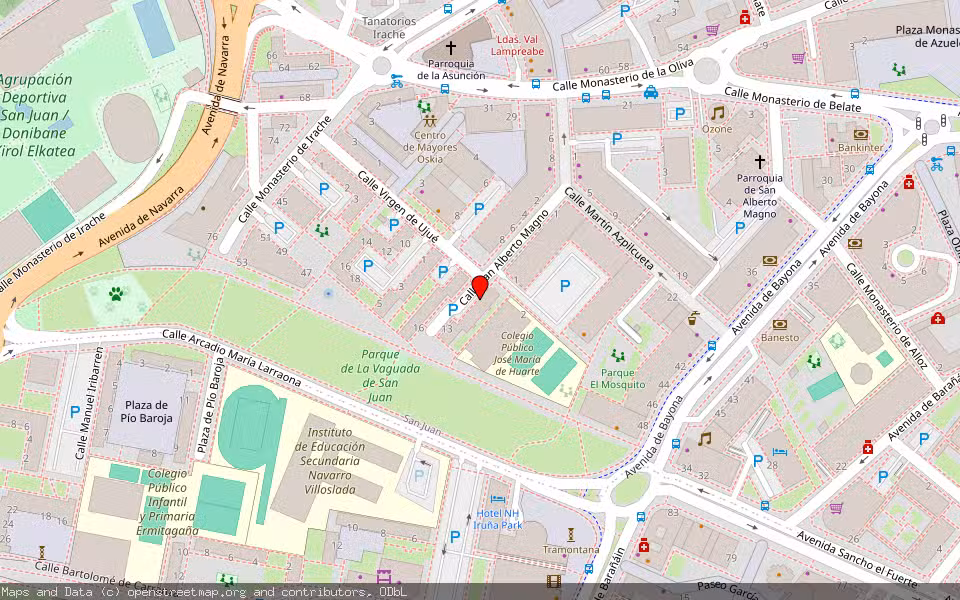 Mapa de Subasta Inmueble (Local comercial) en Pamplona, Navarra