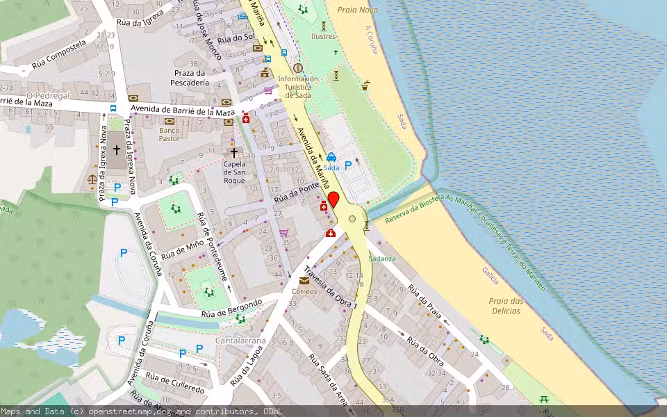 Mapa de Subasta Inmueble (Vivienda) en Sada, A Coruña