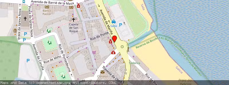 Mapa de Subasta de Inmueble (Vivienda) en Sada, La Coruña (A Coruña) 