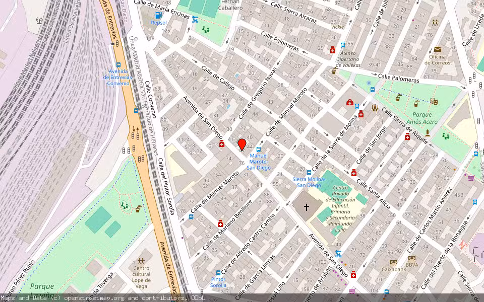 Mapa de Subasta Inmueble (Local comercial) en Madrid