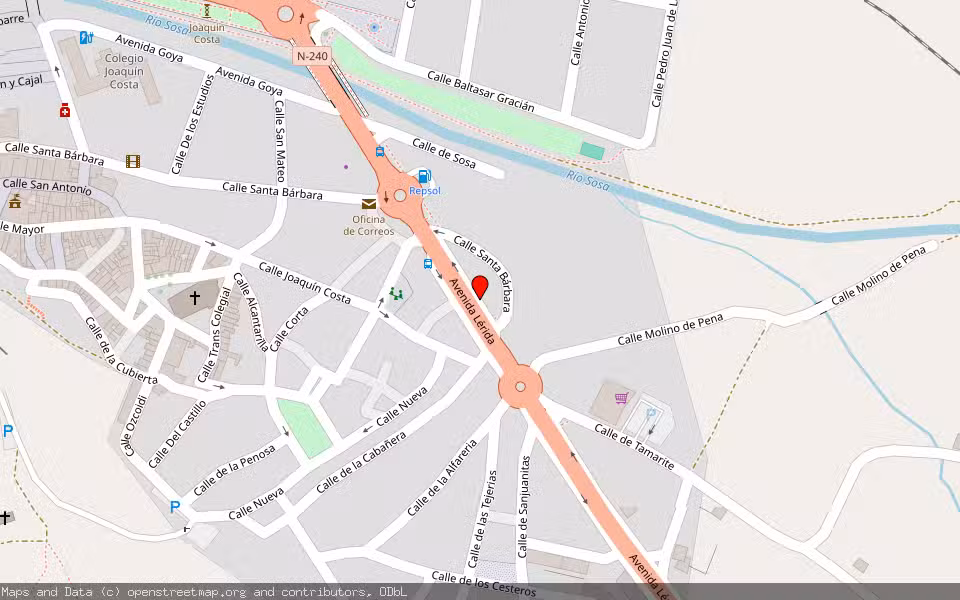 Mapa de Subasta Inmueble (Local comercial) en Monzon, Huesca