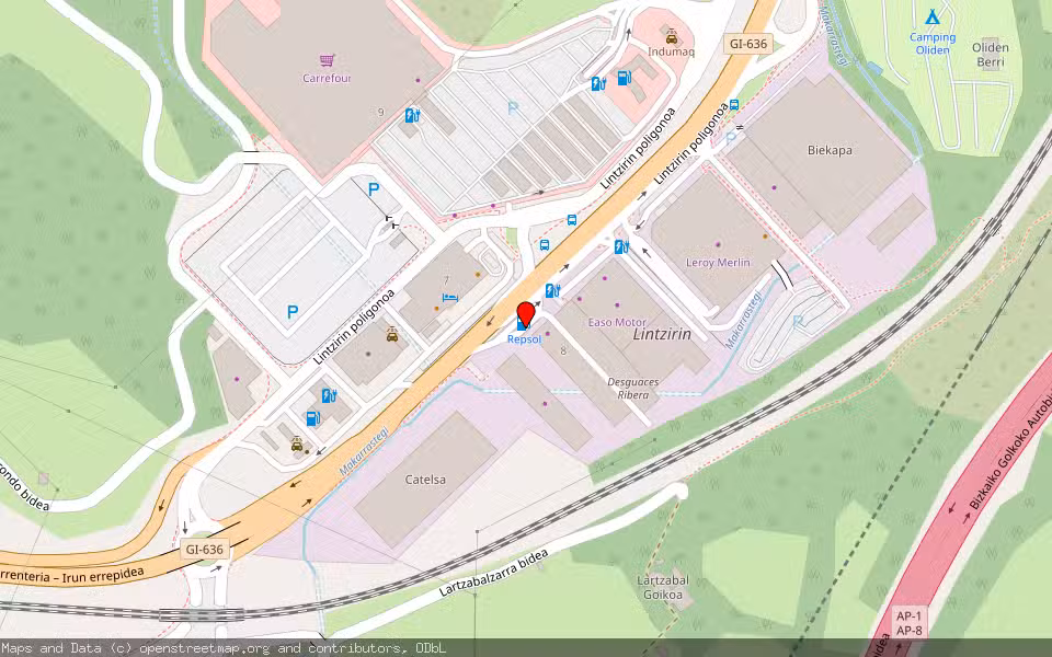 Mapa de Subasta Inmueble (Finca rústica) en Oiartzun, Gipuzkoa