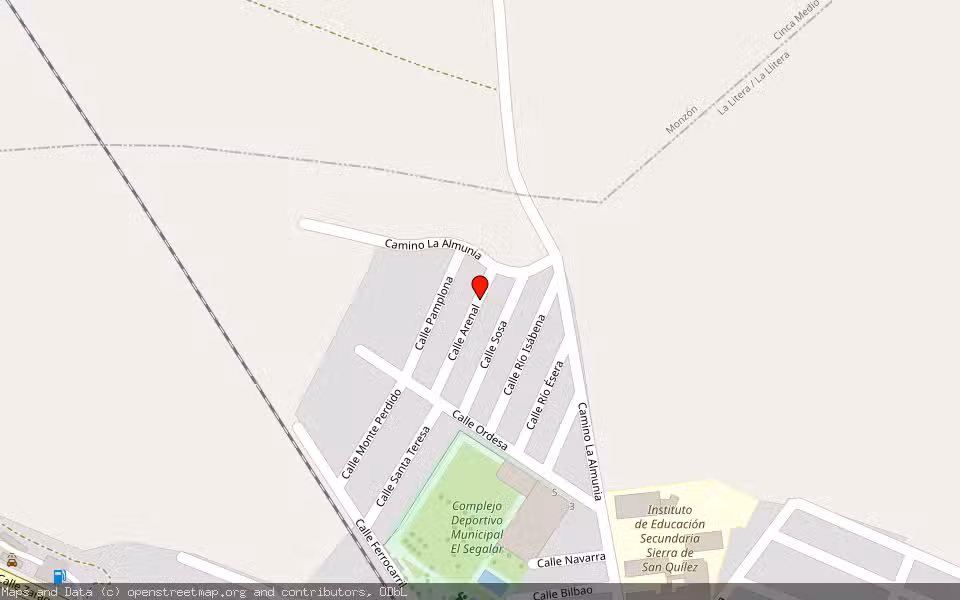 Mapa de Subasta Inmueble (Vivienda) en Binefar, Huesca