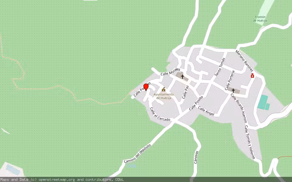 Mapa de Subasta Inmueble (Vivienda) en Huecija, Almería