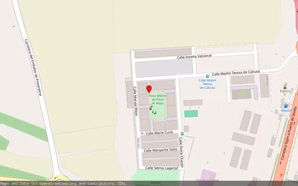 Mapa de Subasta Inmueble (Garaje) en Merida, Badajoz