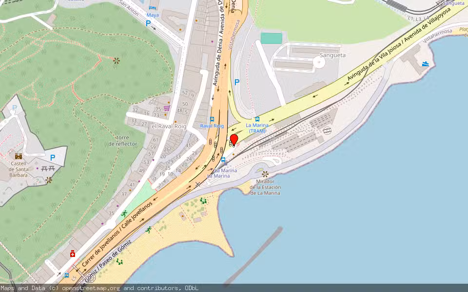 Mapa de Subasta Inmueble (Local comercial) en Alicante, Alicante/Alacant