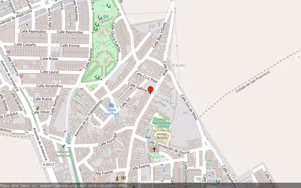 Mapa de Subasta Inmueble (Vivienda) en Burguillos, Sevilla