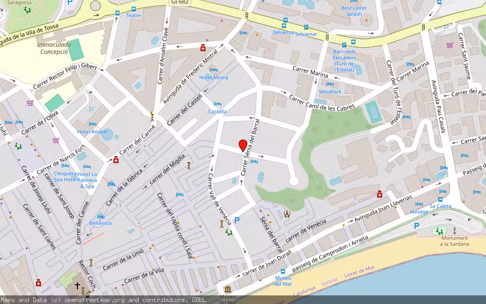 Mapa de Subasta Inmueble (Vivienda) en Lloret De Mar, Girona