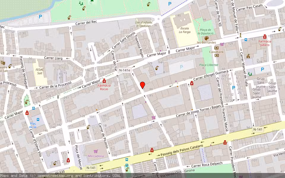 Mapa de Subasta Inmueble (Vivienda) en Salt, Girona