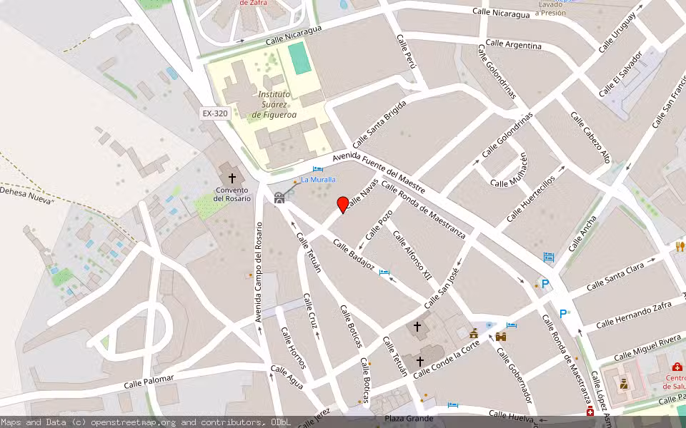 Mapa de Subasta Inmueble (Finca rústica) en Zafra, Badajoz