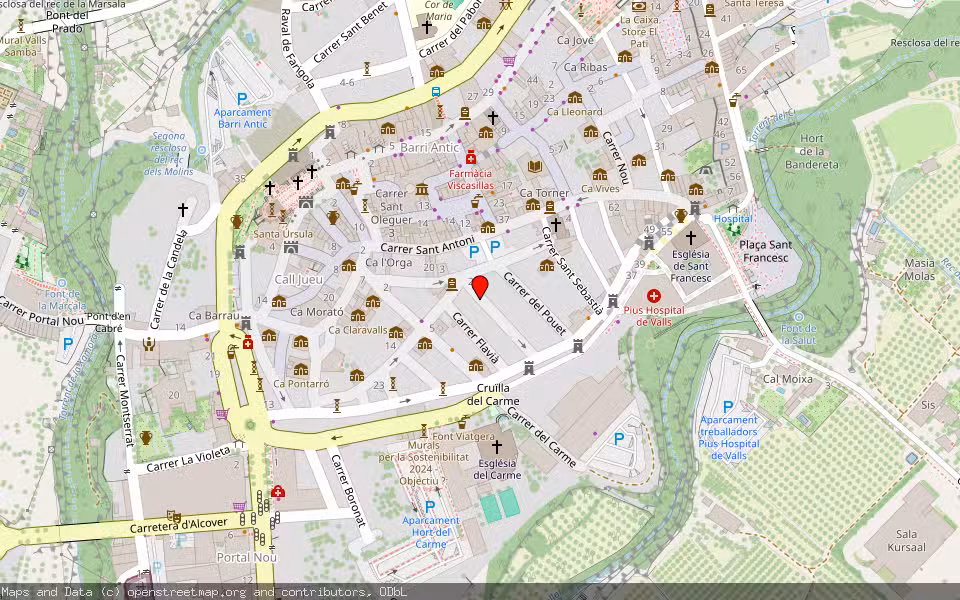 Mapa de Subasta Inmueble (Vivienda) en Valls, Tarragona