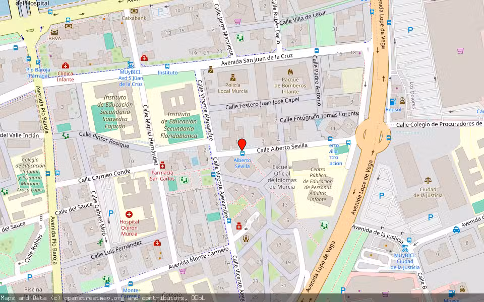 Mapa de Subasta Inmueble (Vivienda) en Murcia