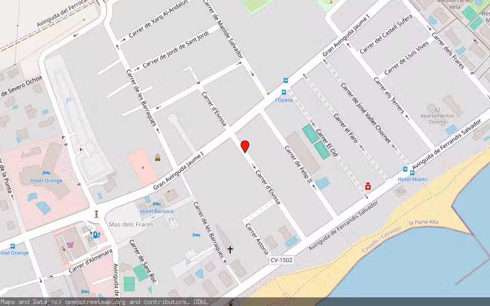 Mapa de Subasta Inmueble (Vivienda) en Benicasim, Castellón/Castelló