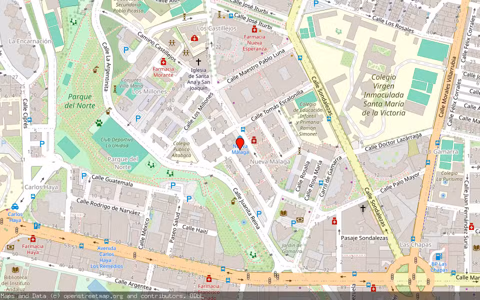 Mapa de Subasta Inmueble (Local comercial) en Malaga, Málaga
