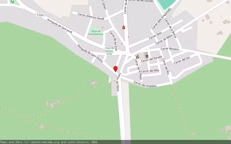 Mapa de Subasta Inmueble (Vivienda) en Benissanet, Tarragona