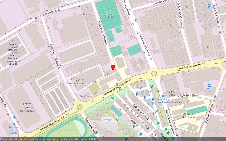 Mapa de Subasta Inmueble (Nave industrial) en Coslada, Madrid