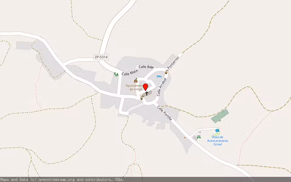 Mapa de Subasta Inmueble (Vivienda) en Grisel, Zaragoza