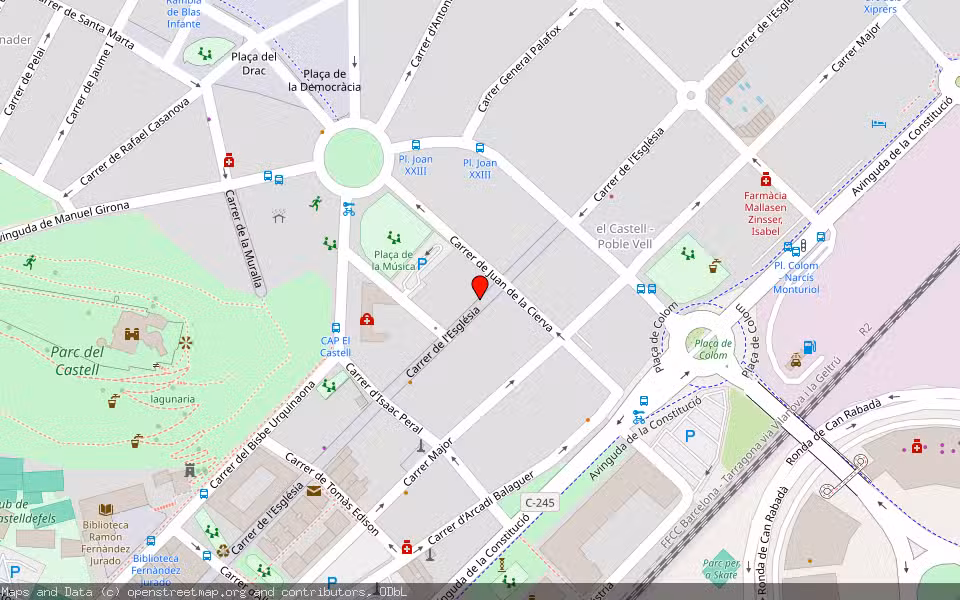 Mapa de Subasta Inmueble (Vivienda) en Castelldefels, Barcelona