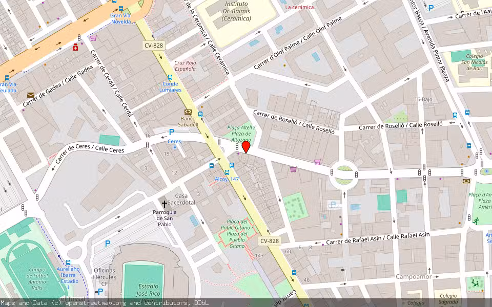 Mapa de Subasta Inmueble (Vivienda) en Alicante, Alicante/Alacant