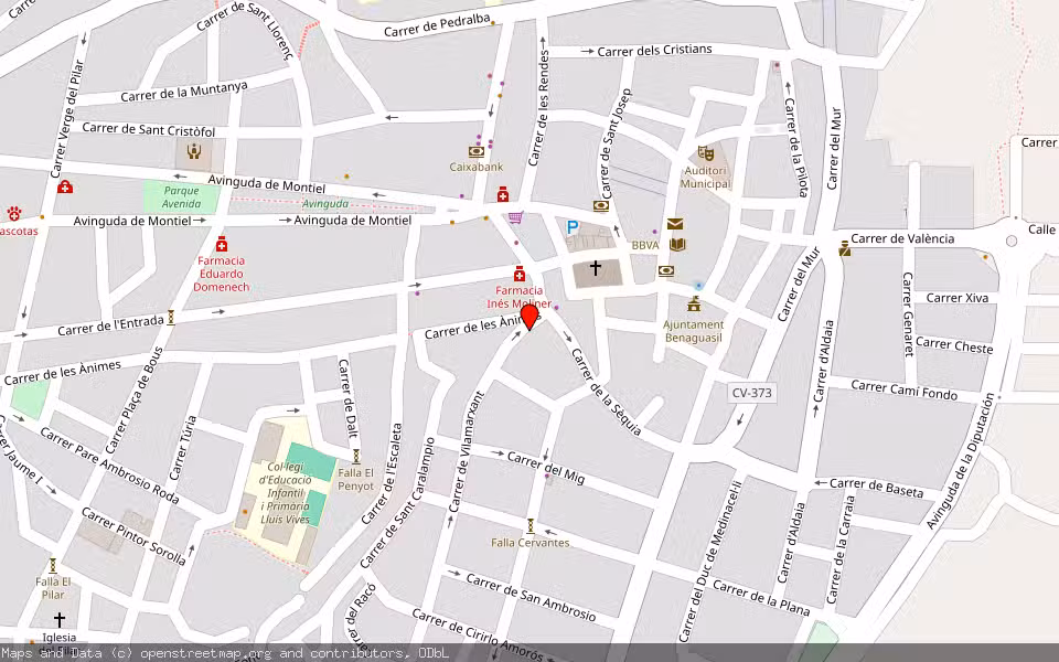 Mapa de Subasta Inmueble (Vivienda) en Benaguasil, Valencia/València