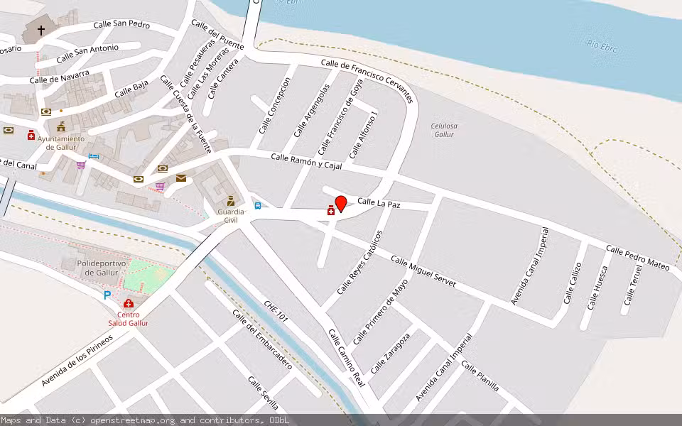 Mapa de Subasta Inmueble (Vivienda) en Gallur, Zaragoza
