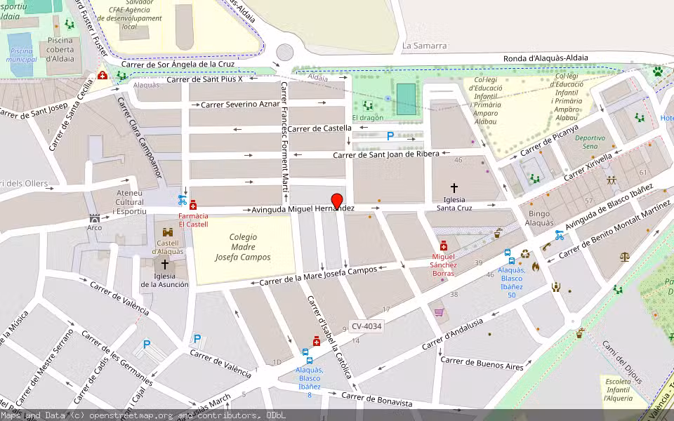 Mapa de Subasta Inmueble (Vivienda) en Alaquás, Valencia/València
