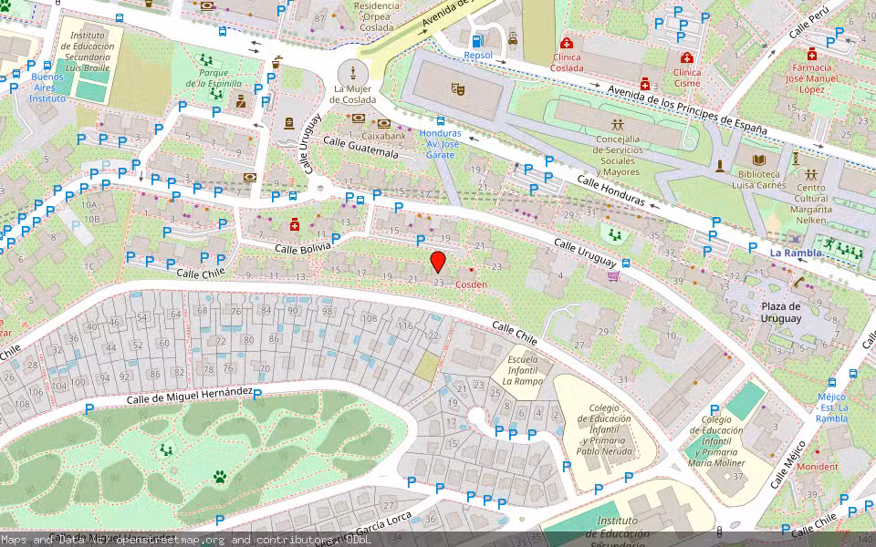 Mapa de Subasta Inmueble (Vivienda) en Coslada, Madrid
