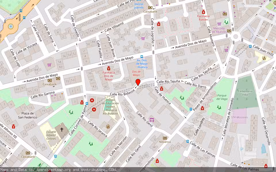 Mapa de Subasta Inmueble (Vivienda) en Mostoles, Madrid