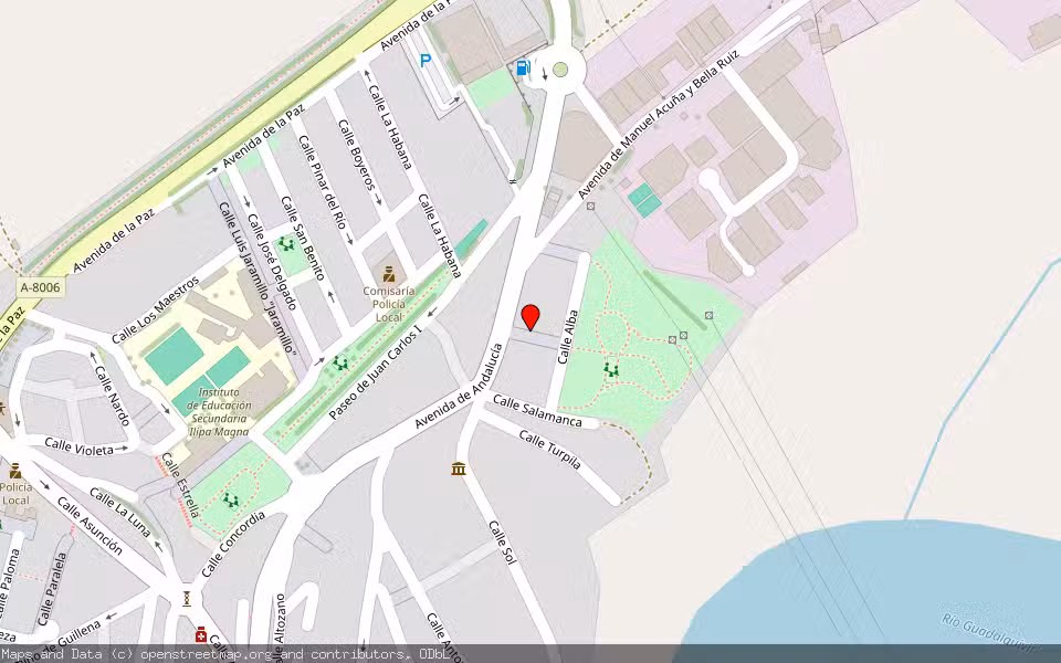 Mapa de Subasta Inmueble (Garaje) en Alcala Del Rio, Sevilla