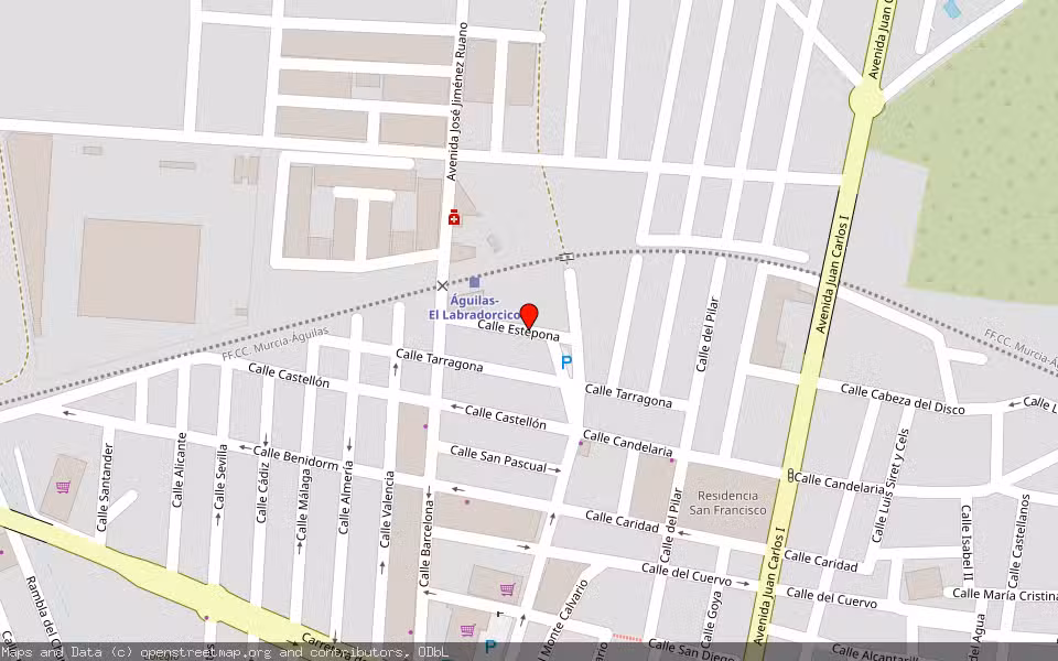 Mapa de Subasta Inmueble (Garaje) en Águilas, Murcia