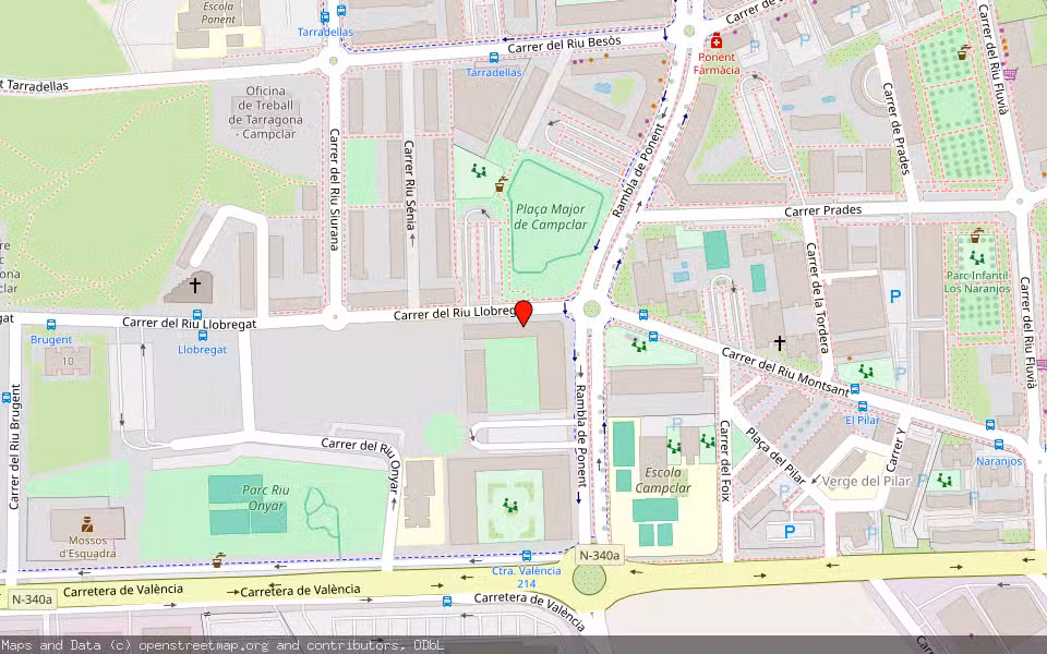 Mapa de Subasta Inmueble (Vivienda) en Tarragoona, Tarragona