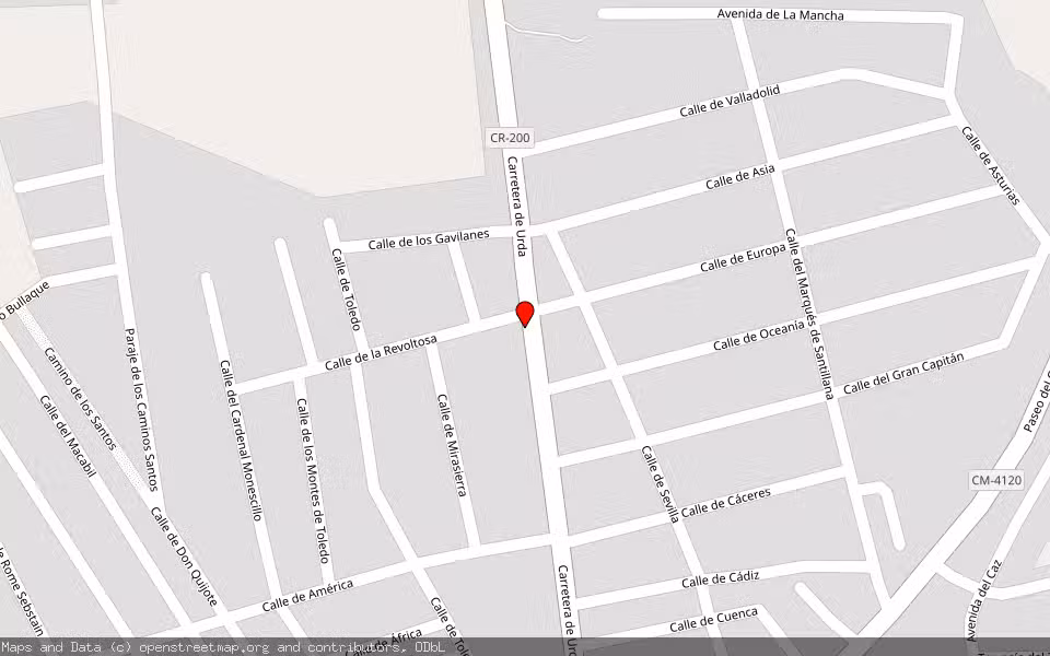 Mapa de Subasta Inmueble (Vivienda) en Villarrubia De Los Ojos, Ciudad Real