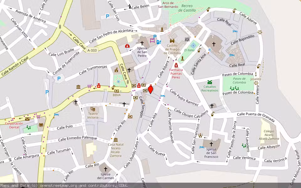 Mapa de Subasta Inmueble (Finca rústica) en Priego De Córdoba, Córdoba