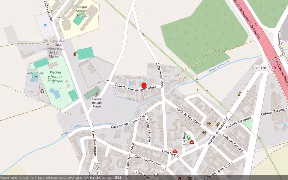 Mapa de Subasta Inmueble (Vivienda) en Aldeamayor De San Martin, Valladolid
