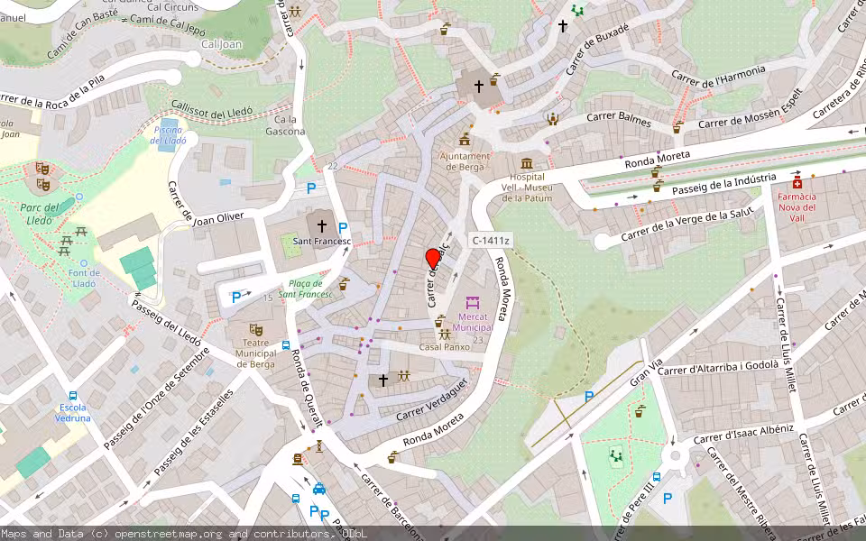Mapa de Subasta Inmueble (Vivienda) en Berga, Barcelona