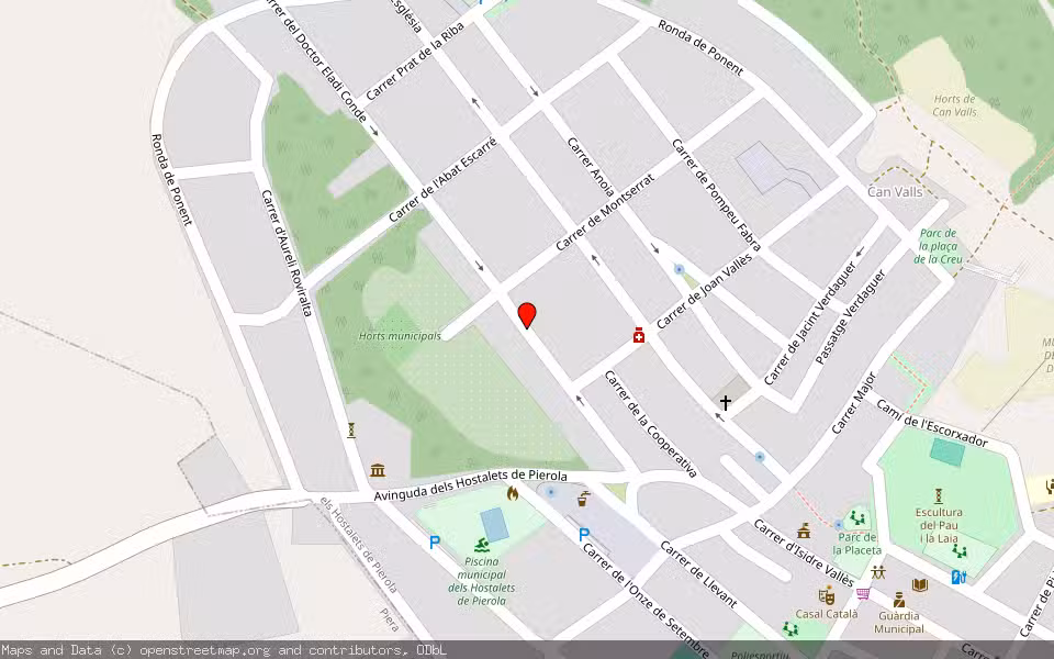 Mapa de Subasta Inmueble (Garaje) en Els Hostalets De Pierola, Barcelona