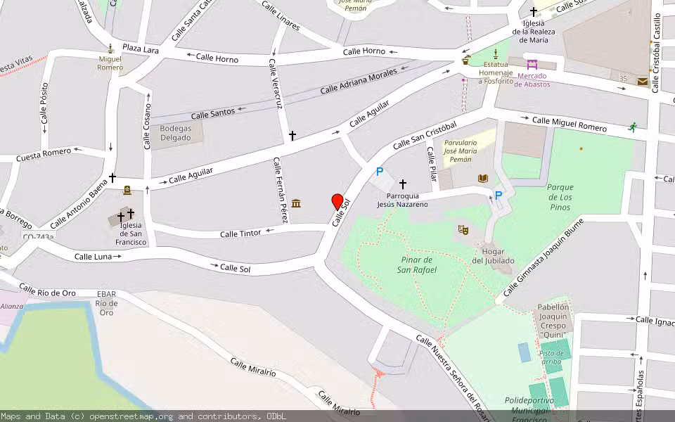 Mapa de Subasta Inmueble (Garaje) en Puente Genil, Córdoba