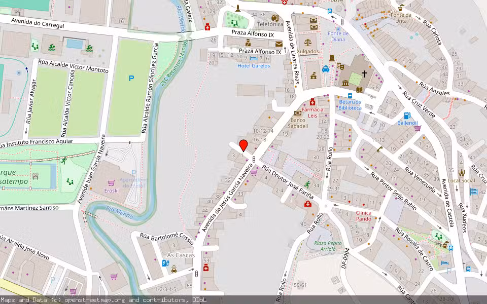Mapa de Subasta Inmueble (Vivienda) en Betanzos, A Coruña
