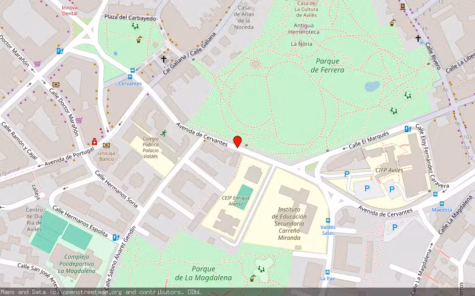 Mapa de Subasta Inmueble (Garaje) en Aviles, Asturias