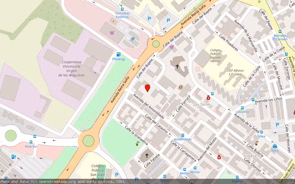 Mapa de Subasta Inmueble (Vivienda) en Jerez De La Fra., Cádiz