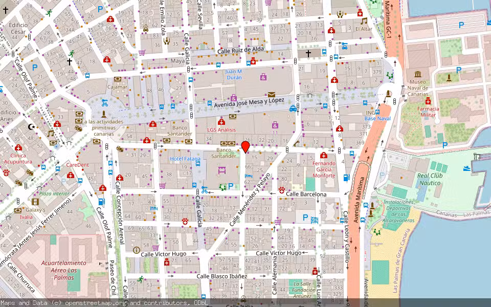 Mapa de Subasta Inmueble (Local comercial) en Las Palmas De Gran Canaria, Las Palmas