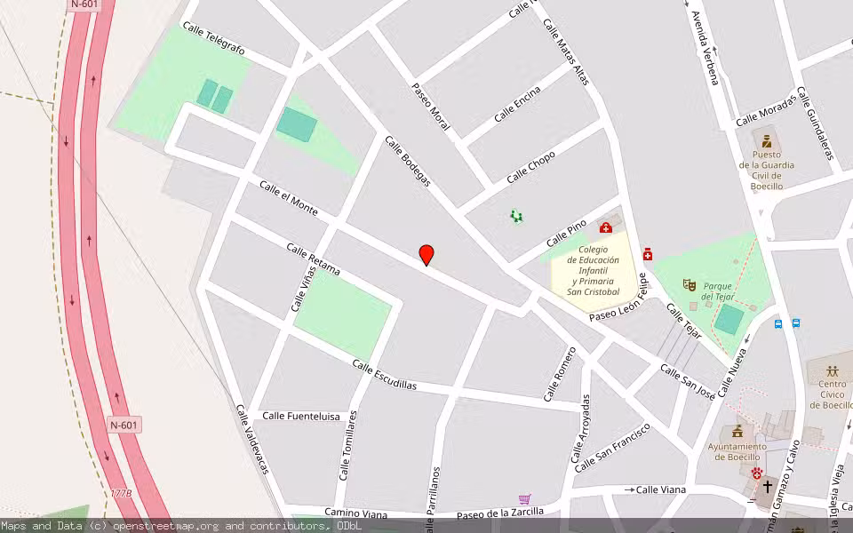 Mapa de Subasta Inmueble (Finca rústica) en Boecillo, Valladolid