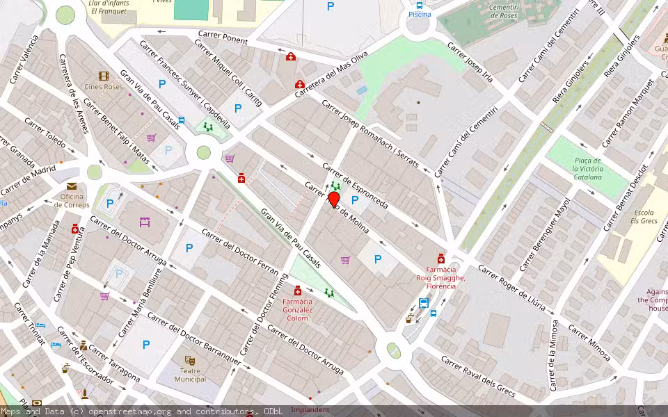 Mapa de Subasta Inmueble (Local comercial) en Roses, Girona