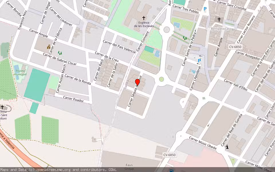 Mapa de Subasta Inmueble (Vivienda) en Gandia, Valencia/València