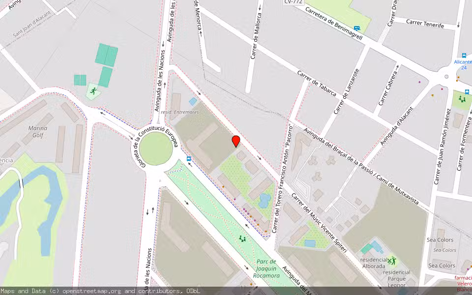 Mapa de Subasta Inmueble (Garaje) en Alicante, Alicante/Alacant