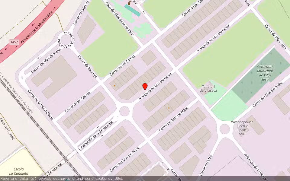 Mapa de Subasta Inmueble (Garaje) en Vila-seca, Tarragona