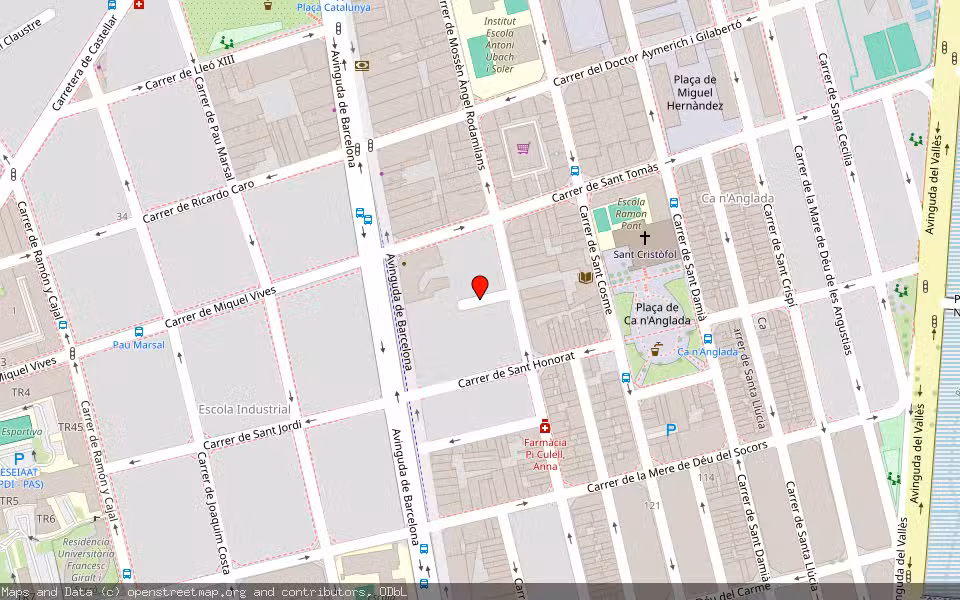 Mapa de Subasta Inmueble (Vivienda) en Terrassa, Barcelona