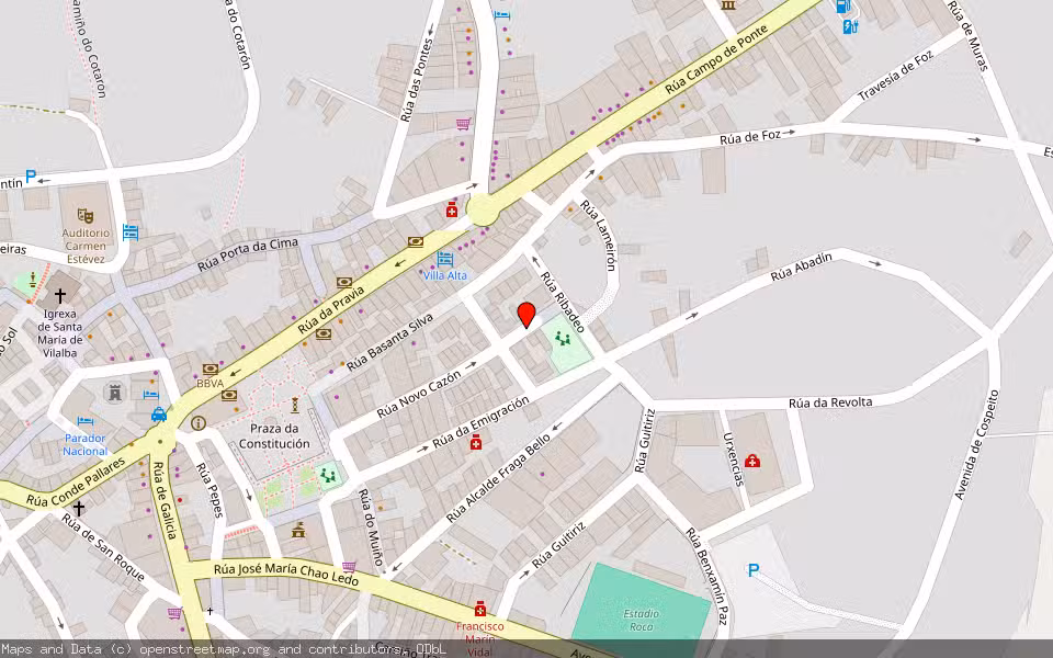 Mapa de Subasta Inmueble (Vivienda) en Vilalba, Lugo