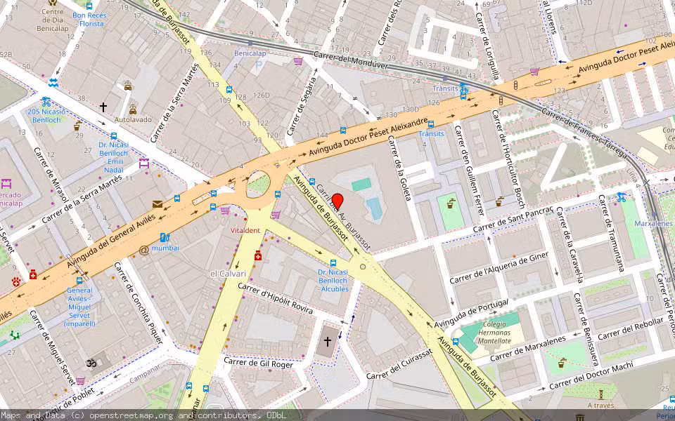 Mapa de Subasta Inmueble (Garaje) en Valencia, Valencia/València