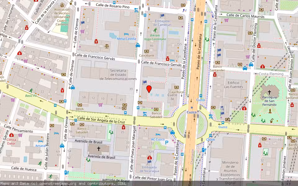 Mapa de Subasta Inmueble (Garaje) en Madrid